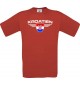 Kinder-Shirt Kroatien, Land, Länder, rot, 104