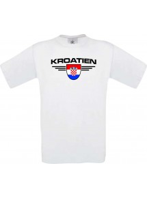Kinder-Shirt Kroatien, Land, Länder, weiss, 104