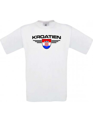 Kinder-Shirt Kroatien, Land, Länder, weiss, 104