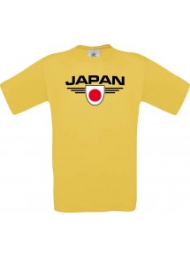 Kinder-Shirt Japan, Land, Länder, gelb, 104