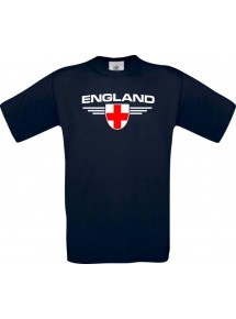 Kinder-Shirt England, Land, Länder, blau, 104