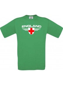 Kinder-Shirt England, Land, Länder, kellygreen, 104