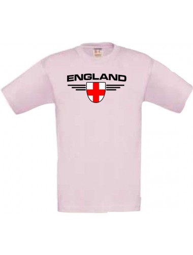 Kinder-Shirt England, Land, Länder, rosa, 104