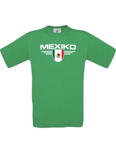 Kinder-Shirt Mexiko, Land, Länder, kellygreen, 104