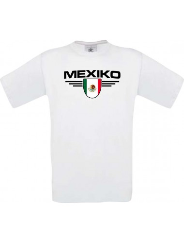 Kinder-Shirt Mexiko, Land, Länder, weiss, 104