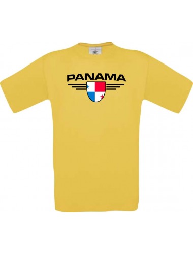 Kinder-Shirt Panama, Land, Länder, gelb, 104
