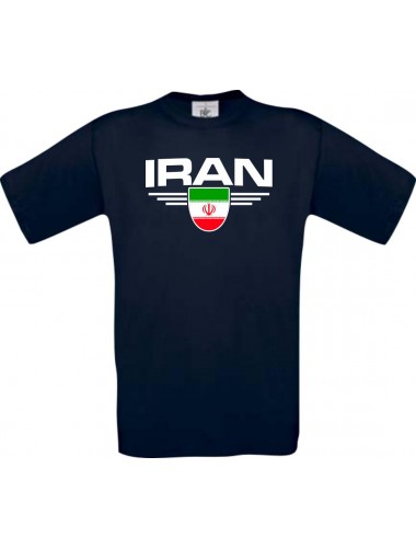 Kinder-Shirt Iran, Land, Länder, blau, 104