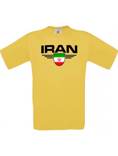Kinder-Shirt Iran, Land, Länder, gelb, 104
