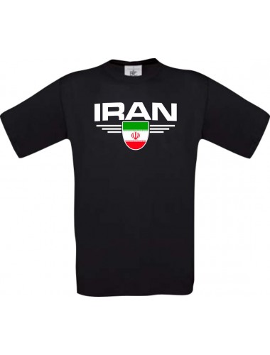 Kinder-Shirt Iran, Land, Länder, schwarz, 104