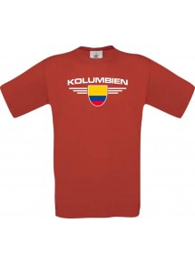 Kinder-Shirt Kolumbien, Land, Länder, rot, 104