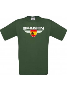 Kinder-Shirt Spanien, Land, Länder, dunkelgruen, 104