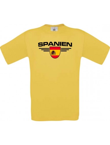 Kinder-Shirt Spanien, Land, Länder, gelb, 104