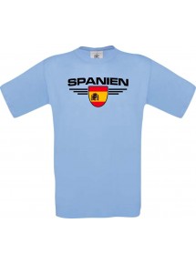Kinder-Shirt Spanien, Land, Länder, hellblau, 104