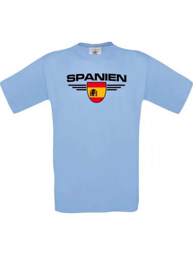 Kinder-Shirt Spanien, Land, Länder, hellblau, 104