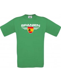 Kinder-Shirt Spanien, Land, Länder, kellygreen, 104