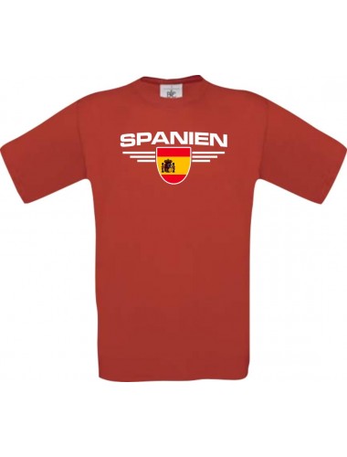 Kinder-Shirt Spanien, Land, Länder, rot, 104
