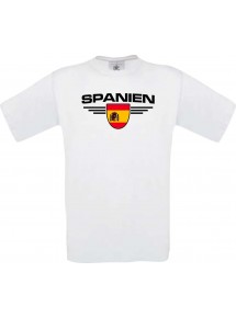 Kinder-Shirt Spanien, Land, Länder, weiss, 104