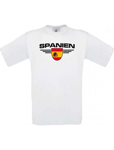 Kinder-Shirt Spanien, Land, Länder, weiss, 104
