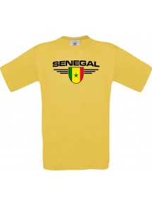 Kinder-Shirt Senegal, Land, Länder, gelb, 104