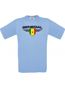Kinder-Shirt Senegal, Land, Länder, hellblau, 104