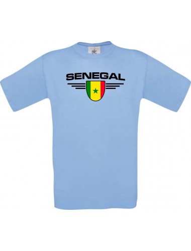 Kinder-Shirt Senegal, Land, Länder, hellblau, 104