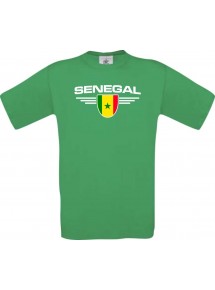 Kinder-Shirt Senegal, Land, Länder, kellygreen, 104