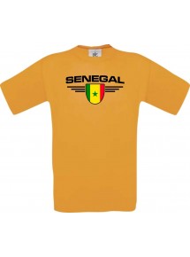 Kinder-Shirt Senegal, Land, Länder, orange, 104
