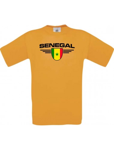 Kinder-Shirt Senegal, Land, Länder, orange, 104