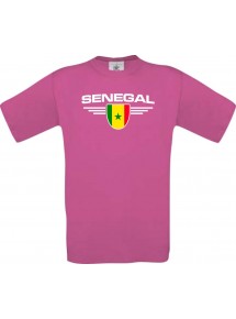 Kinder-Shirt Senegal, Land, Länder, pink, 104