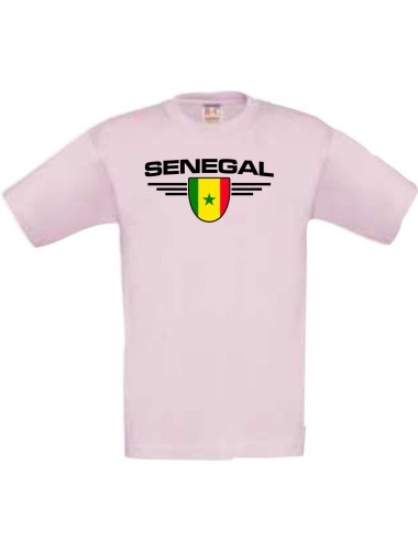 Kinder-Shirt Senegal, Land, Länder, rosa, 104
