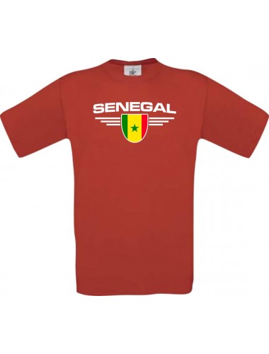 Kinder-Shirt Senegal, Land, Länder, rot, 104