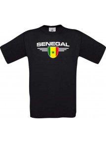Kinder-Shirt Senegal, Land, Länder, schwarz, 104