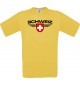Kinder-Shirt Schweiz, Land, Länder, gelb, 104