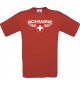 Kinder-Shirt Schweiz, Land, Länder, rot, 104