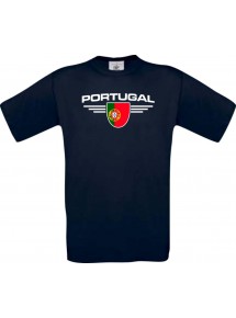 Kinder-Shirt Portugal, Land, Länder, blau, 104