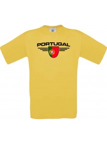 Kinder-Shirt Portugal, Land, Länder, gelb, 104