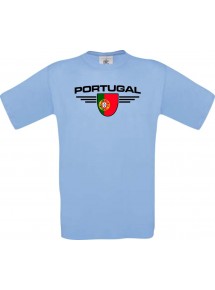 Kinder-Shirt Portugal, Land, Länder, hellblau, 104
