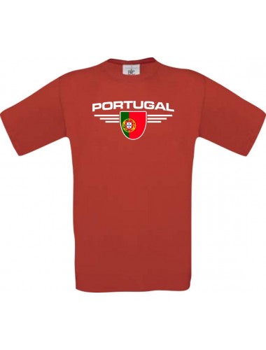 Kinder-Shirt Portugal, Land, Länder, rot, 104