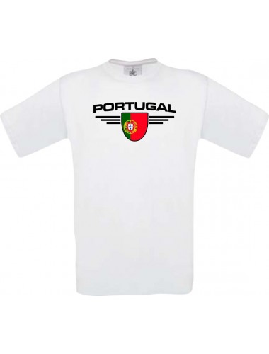 Kinder-Shirt Portugal, Land, Länder, weiss, 104