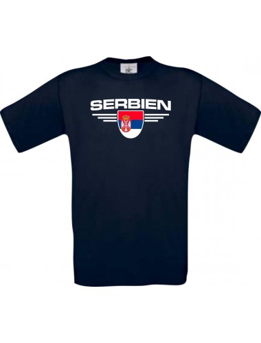 Kinder-Shirt Serbien, Land, Länder, blau, 104