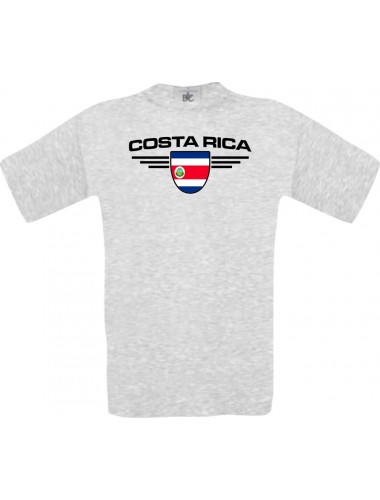 Man T-Shirt Costa Rica, Land, Länder, ash, L