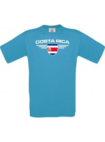 Man T-Shirt Costa Rica, Land, Länder, türkis, L