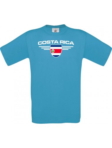 Man T-Shirt Costa Rica, Land, Länder, türkis, L
