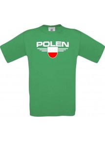 Kinder-Shirt Polen, Land, Länder, kellygreen, 104
