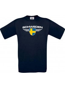 Kinder-Shirt Schweden, Land, Länder, blau, 104