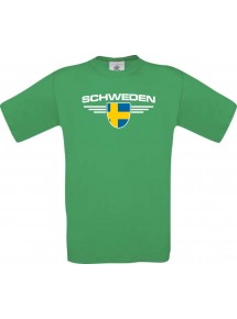 Kinder-Shirt Schweden, Land, Länder, kellygreen, 104