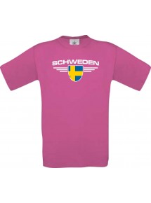 Kinder-Shirt Schweden, Land, Länder, pink, 104