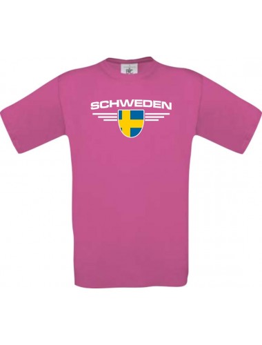 Kinder-Shirt Schweden, Land, Länder, pink, 104