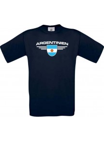 Kinder-Shirt Argentinien, Land, Länder, blau, 104