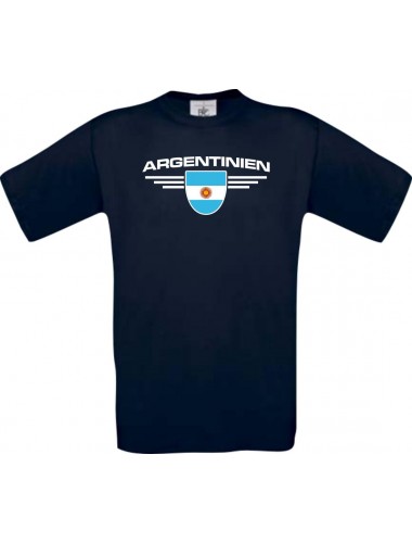 Kinder-Shirt Argentinien, Land, Länder, blau, 104